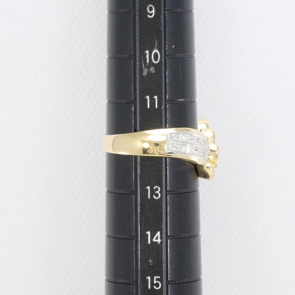 PT900 Platinum K18 Yellow Gold Diamond Ring