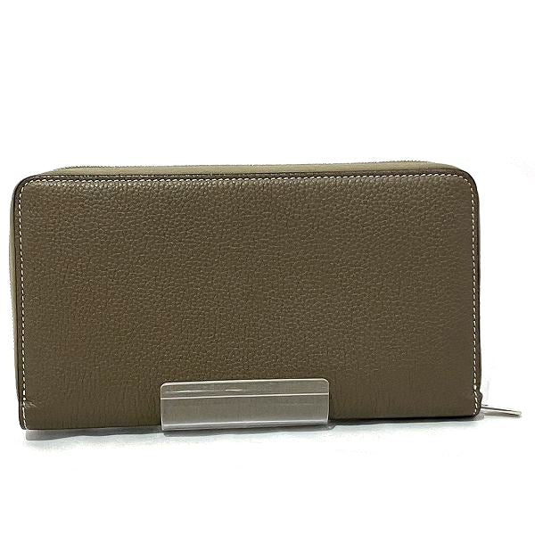 Celine Leather Grey Long Wallet