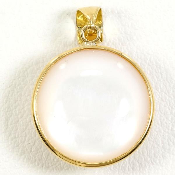 Tasaki K18 Yellow Gold Mabe Pearl Pendant in Excellent Condition