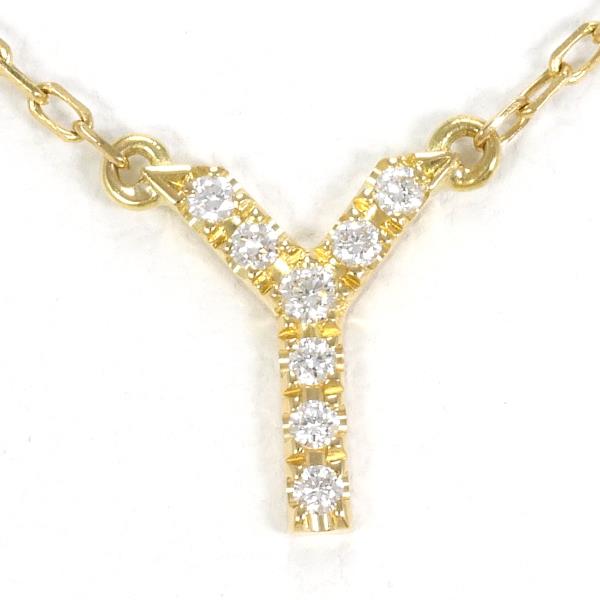 K18 Yellow Gold Diamond Necklace in Excellent Condition