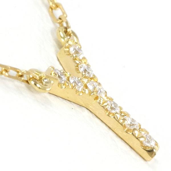 K18 Yellow Gold Diamond Necklace in Excellent Condition