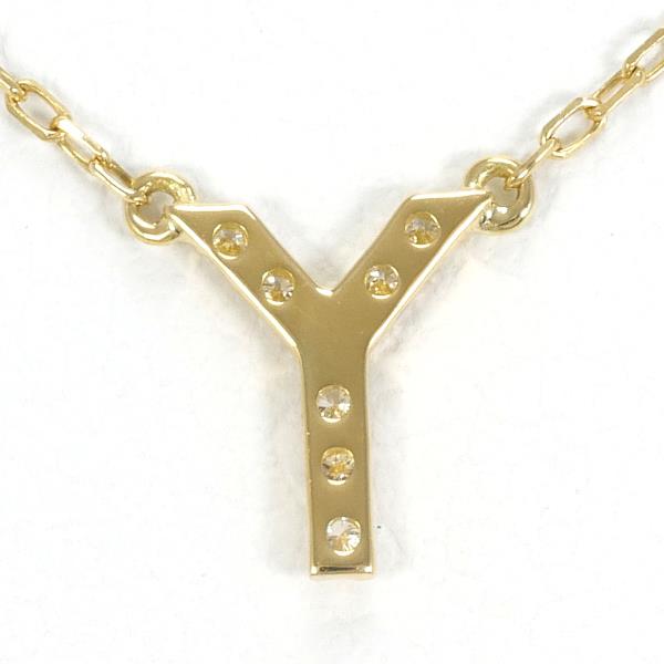 K18 Yellow Gold Diamond Necklace in Excellent Condition