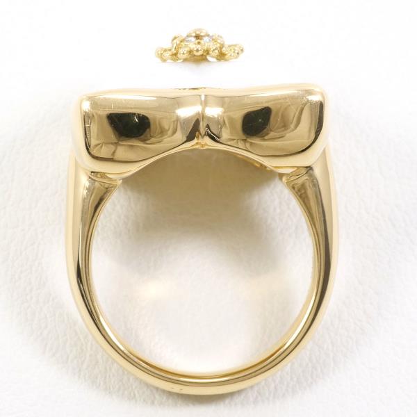 K18 Yellow Gold Ring with Shell and Diamond 0.04