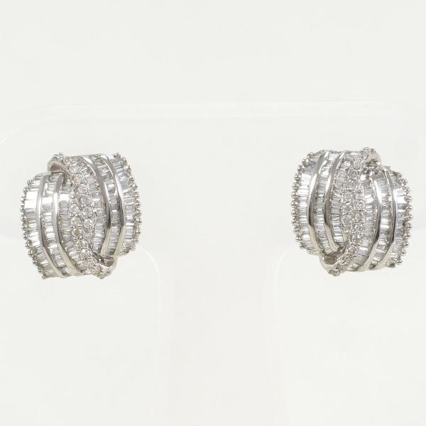 K18 White Gold Diamond Earrings