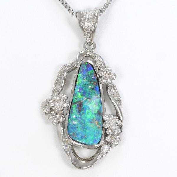 K18 White Gold Opal Necklace