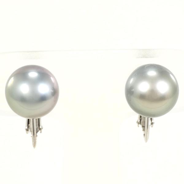 K14 White Gold Pearl Earrings in Excellent Condition