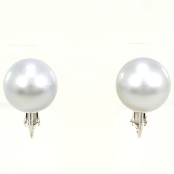 K14 White Gold Pearl Earrings in Excellent Condition