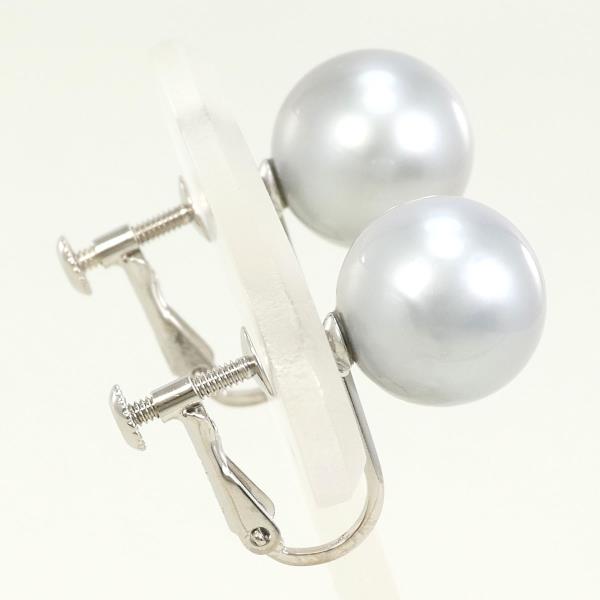 K14 White Gold Pearl Earrings in Excellent Condition