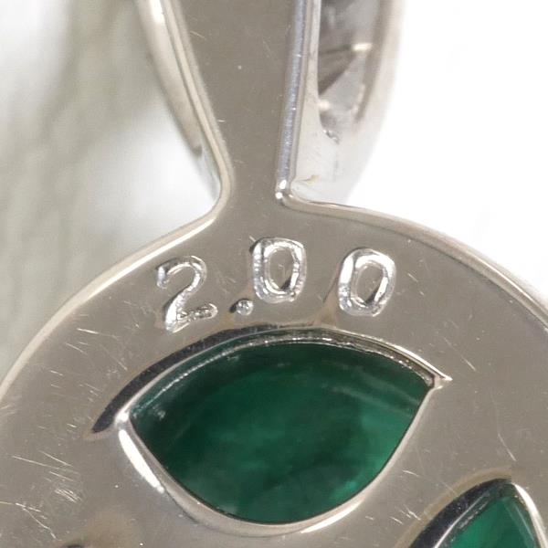 K14 White Gold Emerald Pendant Top