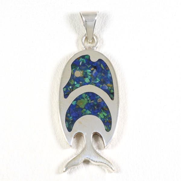 Silver Pendant Top Enamel Jewelry in Excellent Condition