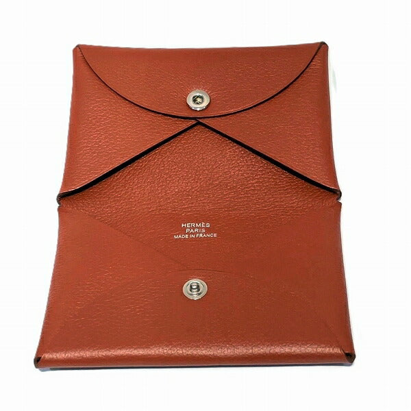 Hermes Calvi Leather Card Holder