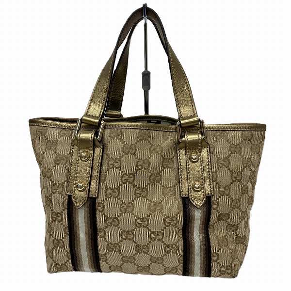 Gucci GG Canvas Leather Tote Bag 139261