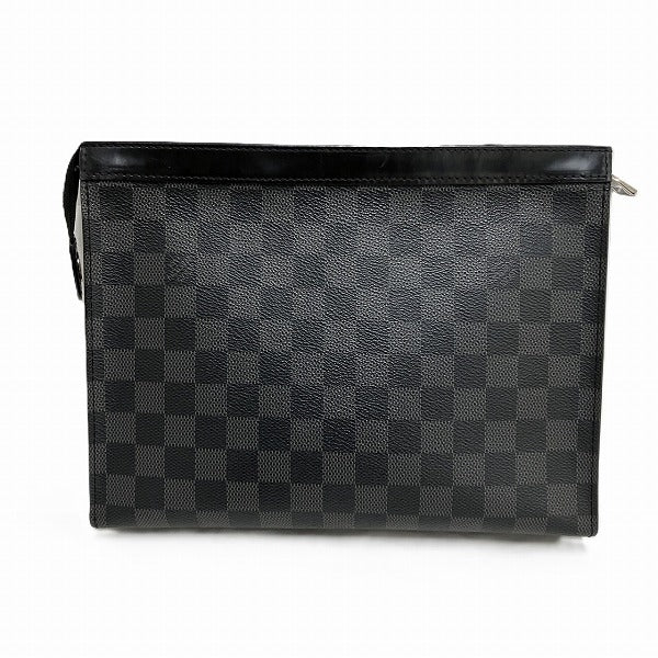 Louis Vuitton Damier Graphite Pochette Voyage MM Clutch N41696