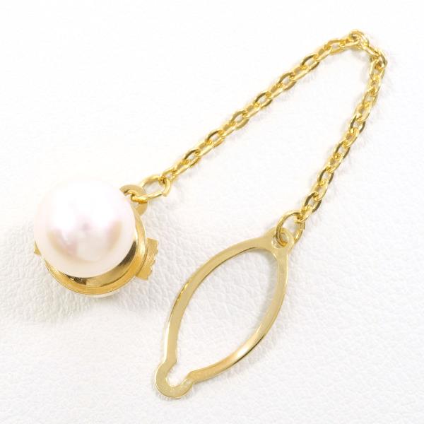 K18 Yellow Gold Pearl Pin Brooch