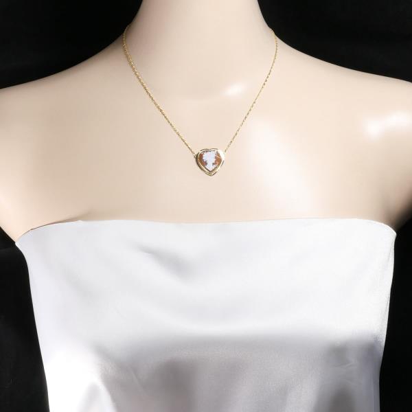 K18 Yellow Gold Shell Cameo Necklace