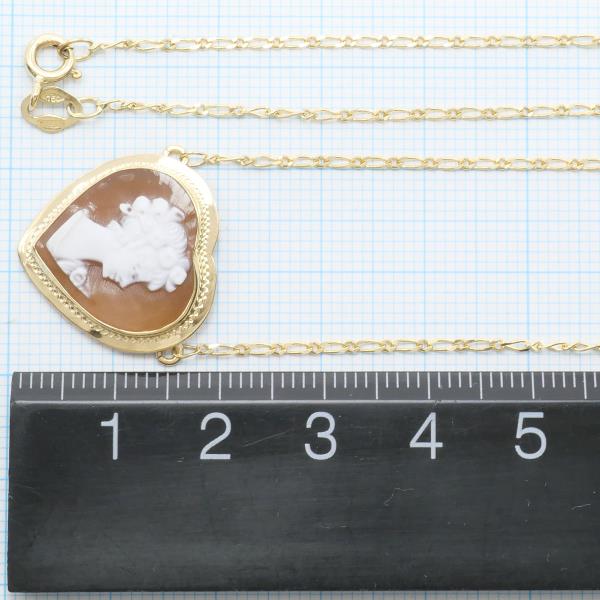 K18 Yellow Gold Shell Cameo Necklace