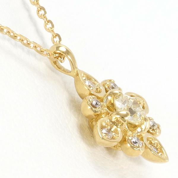 K18YG Garnet Diamond Necklace 1.5g