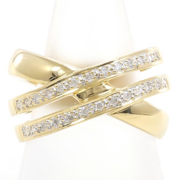 18K Yellow Gold Diamond Ring 0.20ct