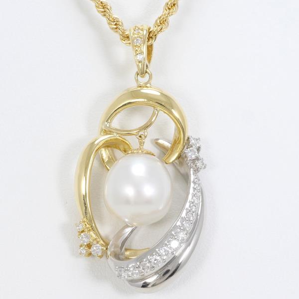 PT900 Platinum K18YG Pearl Necklace