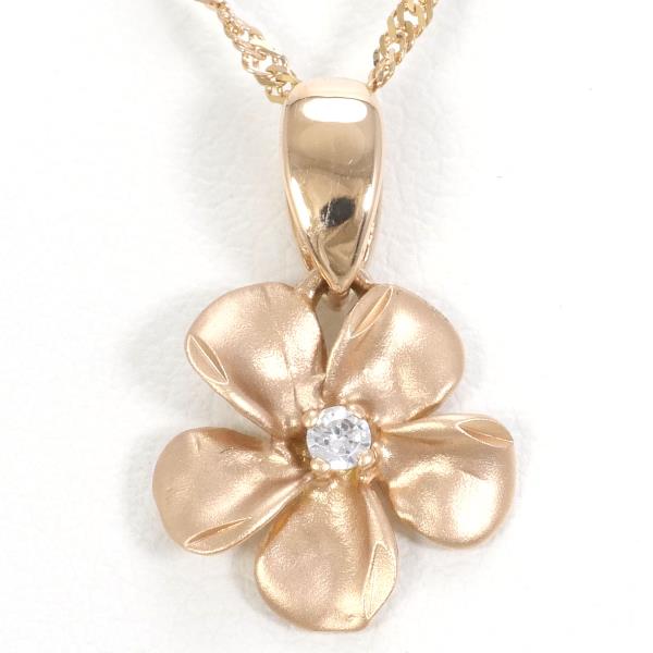 14K Pink Gold Zircon Necklace