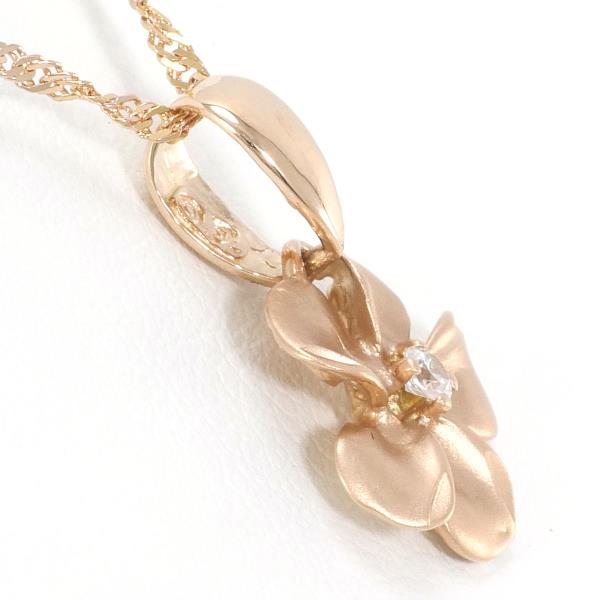 14K Pink Gold Zircon Necklace