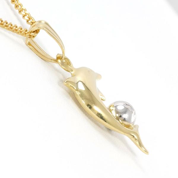 K18 Yellow White Gold Necklace 4.2g 40cm