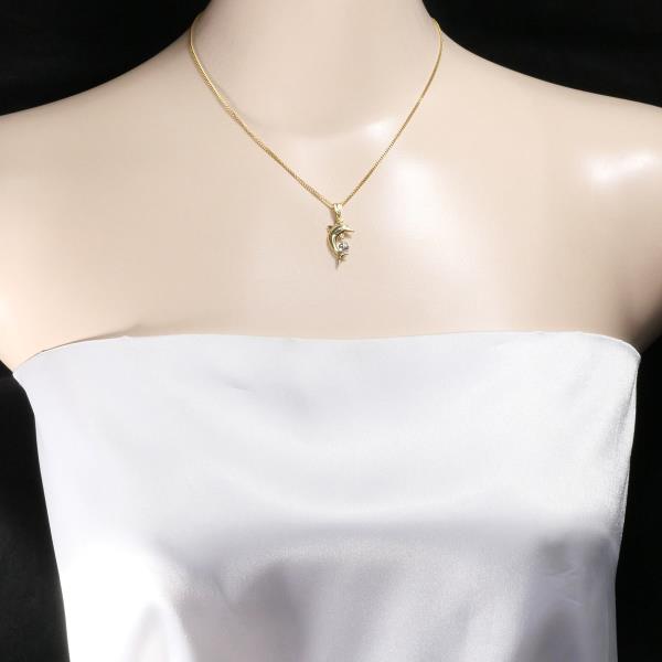 K18 Yellow White Gold Necklace 4.2g 40cm