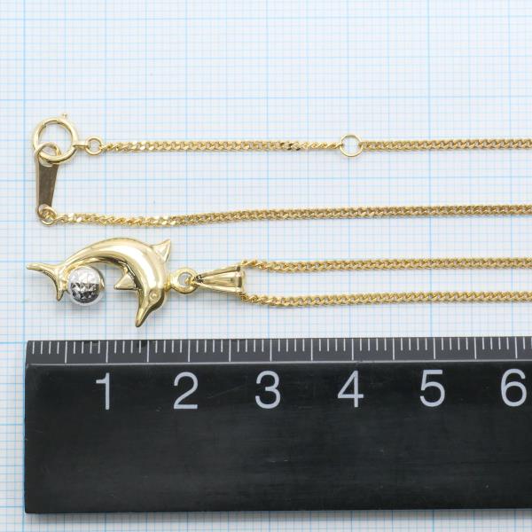 K18 Yellow White Gold Necklace 4.2g 40cm