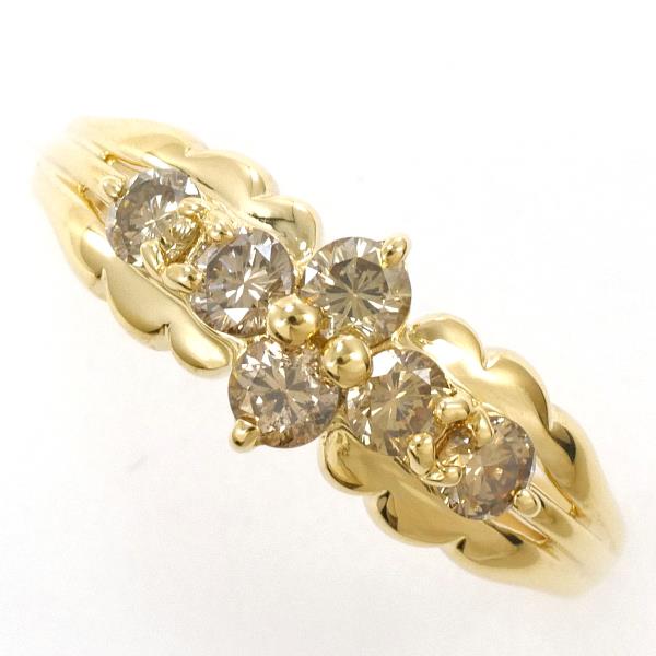 K18 Yellow Gold Brown Diamond Ring