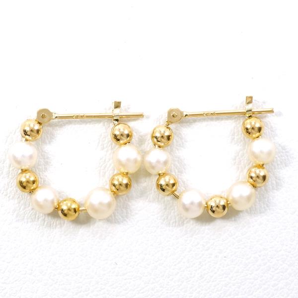 K18 Yellow Gold Pearl Earrings