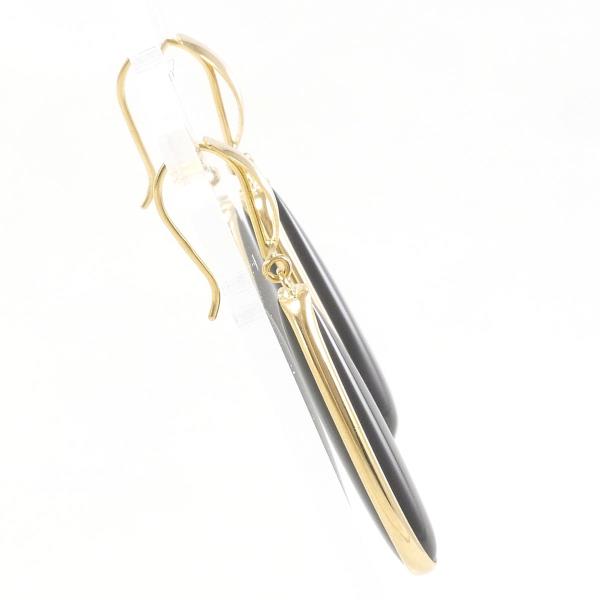 K18 Yellow Gold Onyx Earrings