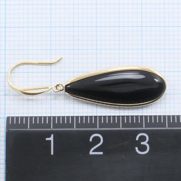 K18 Yellow Gold Onyx Earrings