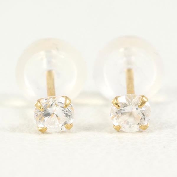 K18 Yellow Gold Zircon Earrings