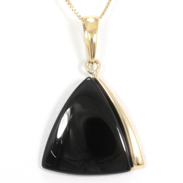 K18 Yellow Gold Onyx Necklace