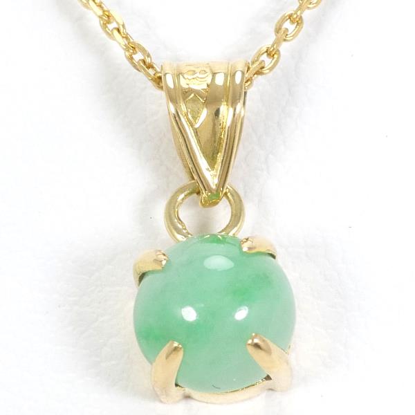 18K Yellow Gold Jade Necklace