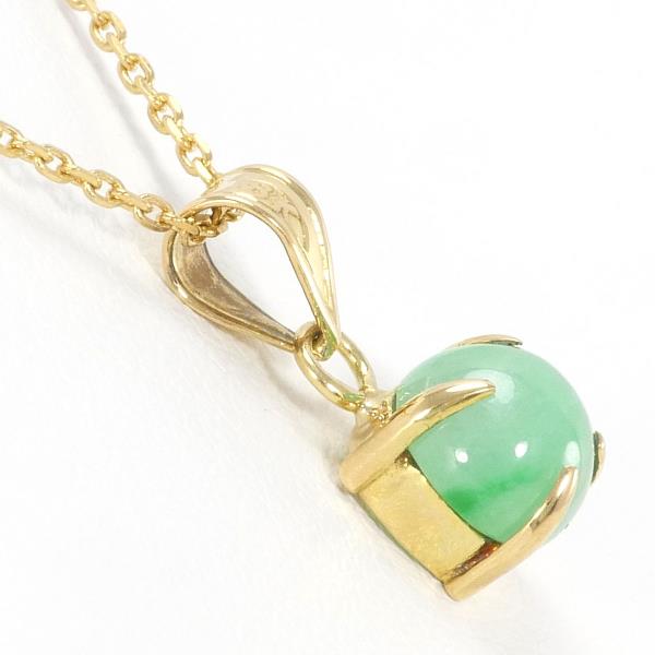 18K Yellow Gold Jade Necklace