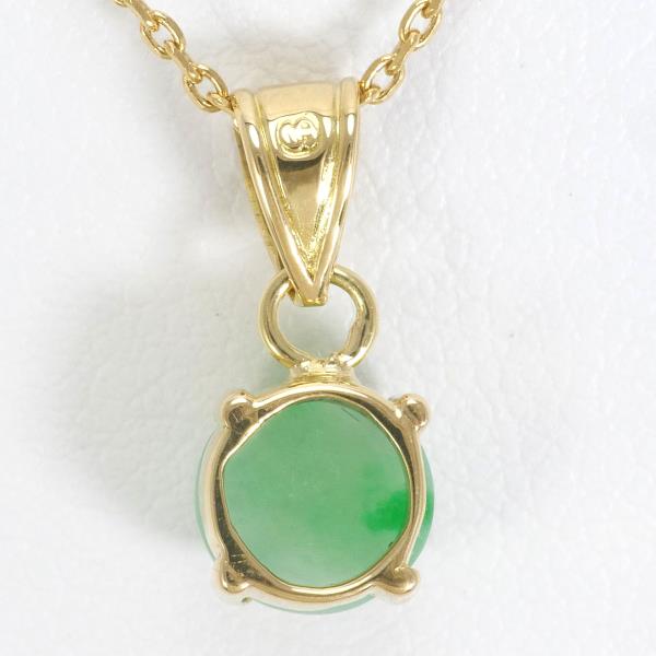 18K Yellow Gold Jade Necklace