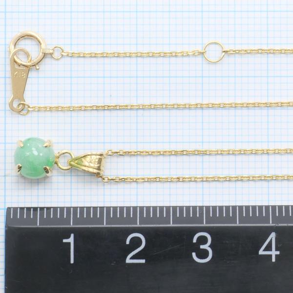 18K Yellow Gold Jade Necklace