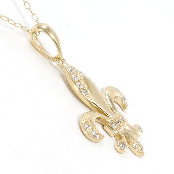 10K Yellow Gold Zircon Necklace