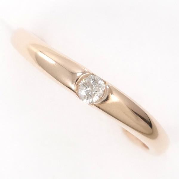 K10 Pink Gold Diamond Ring