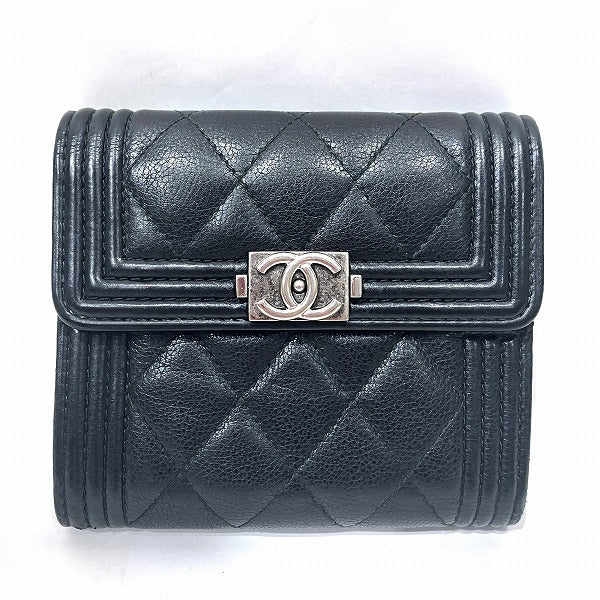 Chanel Caviar Boy Trifold Wallet