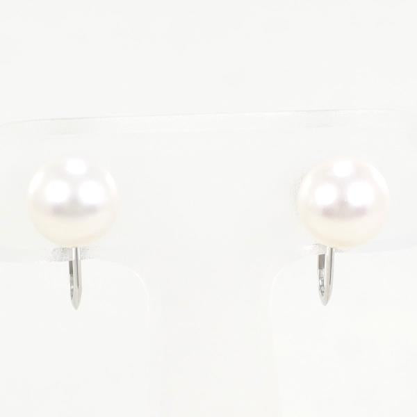 PT850 Platinum Pearl Earrings