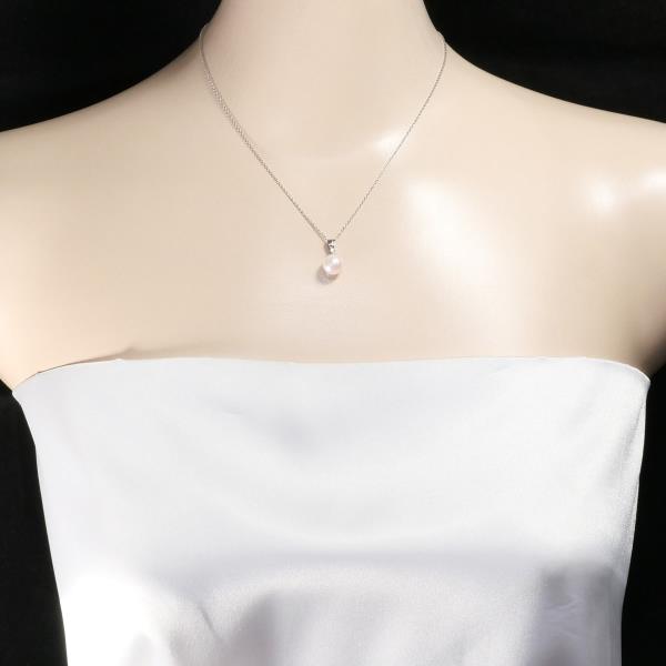 PT900 PT850 Platinum Pearl Diamond Necklace