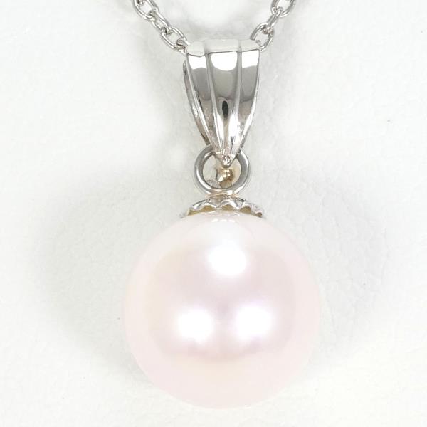 PT900 PT850 Platinum Pearl Diamond Necklace