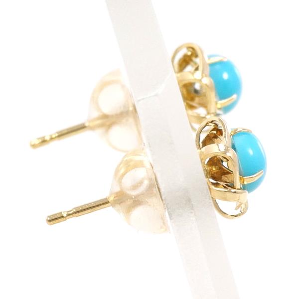 K18 Yellow Gold Turquoise Earrings