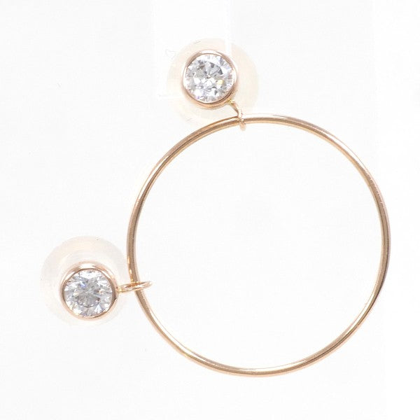 14K Yellow Pink Gold Zircon Earring