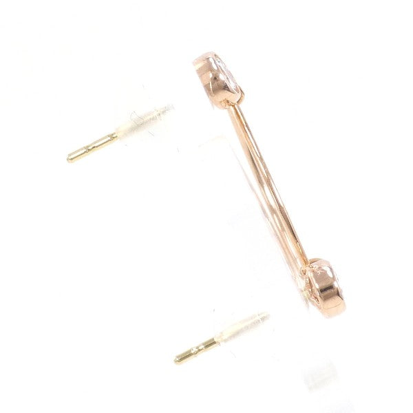 14K Yellow Pink Gold Zircon Earring