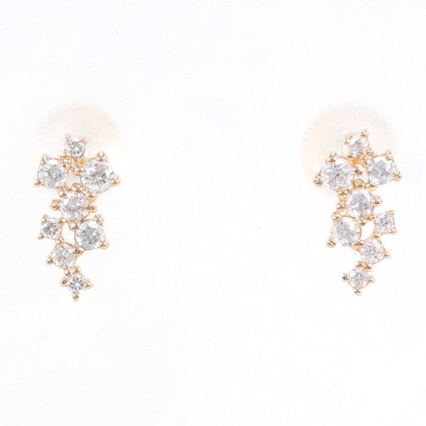 14K Yellow Pink Gold Zircon Earrings