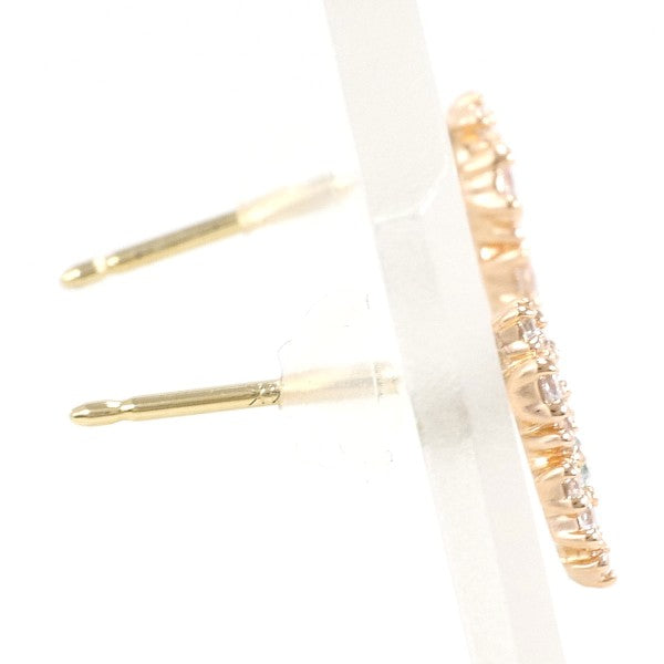 14K Yellow Pink Gold Zircon Earrings