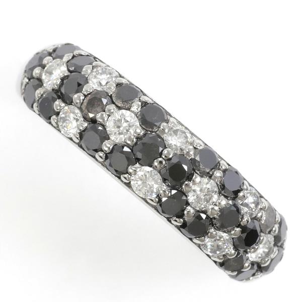 K18 White Gold Black Diamond Ring